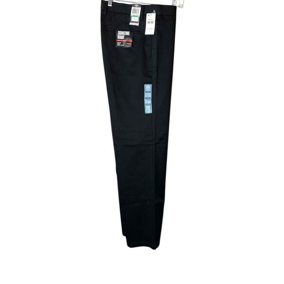DOCKERS Signature Khaki Straight Leg Pants in Black Men's 34 x 32